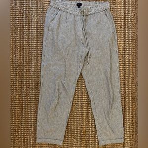 J.Crew Linen striped pants